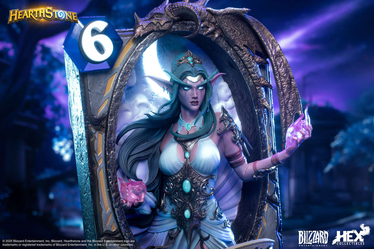 [Pre-Order] HEX Collectibles - Blizzard Hearthstone X Tyrande Whisperwind Art Statue HEXFRAME03 (Licensed)