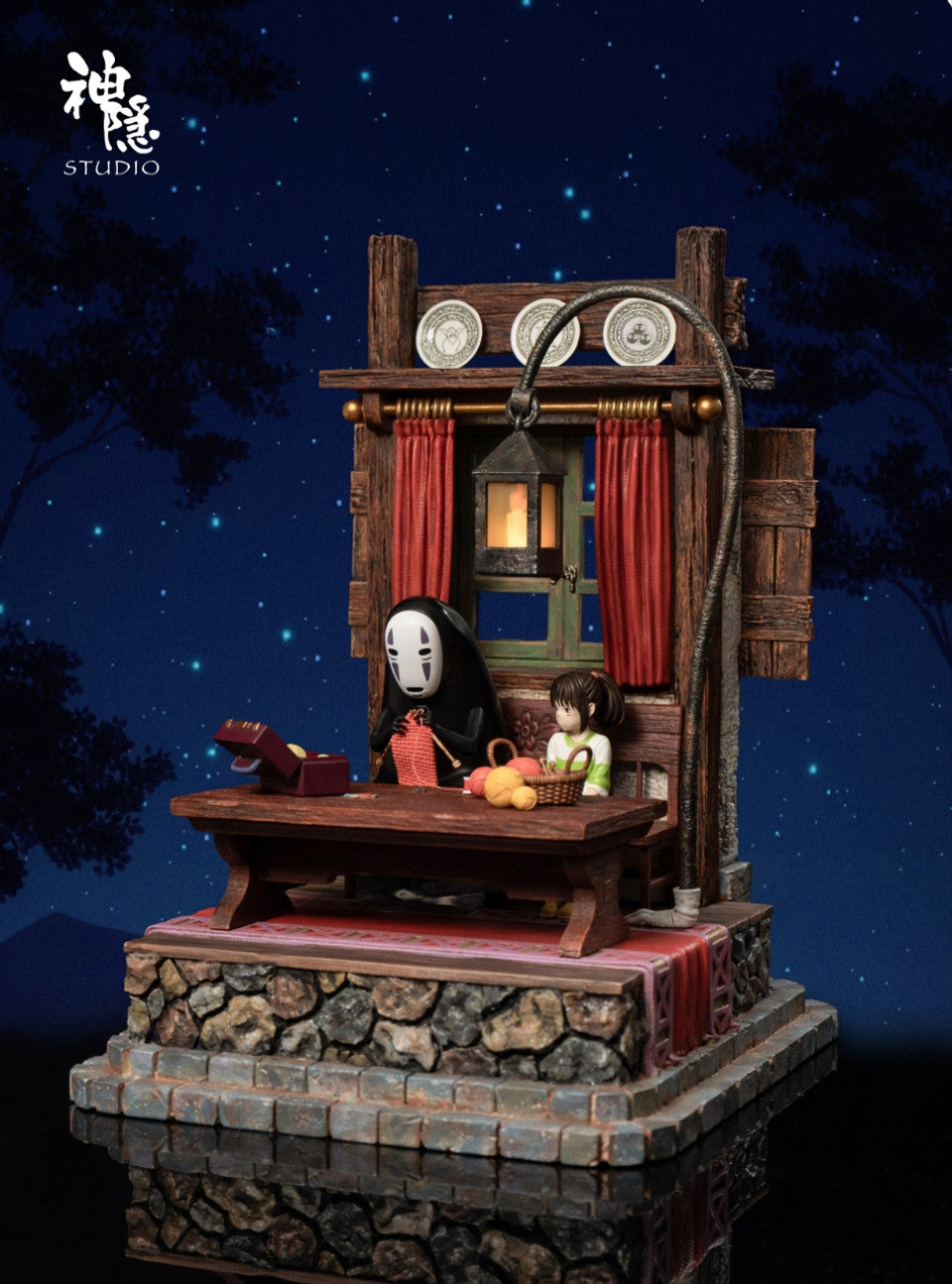 [Warehouse in Stock] Shen Yin Studio - Statue - Spirited Away - Silhouette Moment Series Spirited Away No-Face Man & Chihiro Ogino