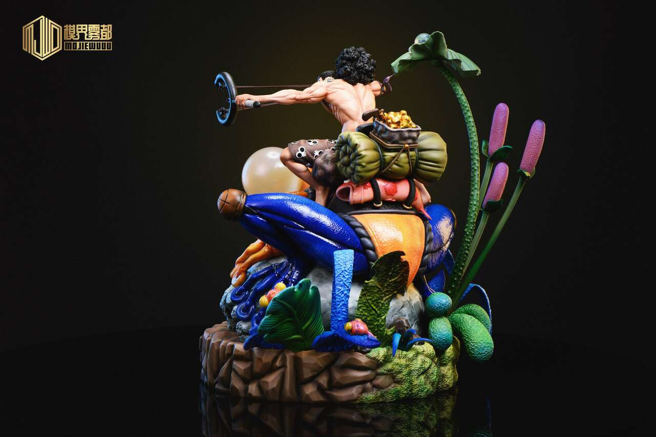 [Warehouse in Stock] Mo Jie Wu Du Studio - Statue - One Piece - Strange Forest Adventure Part 3 Usopp & Blue Leg Frog