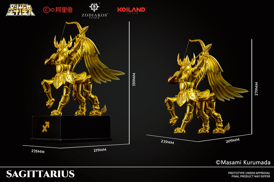 [Warehouse in Stock] Zodiakos Studio - Statue - Saint Seiya - Gold Saint Sagittarius cloth (Licensed)