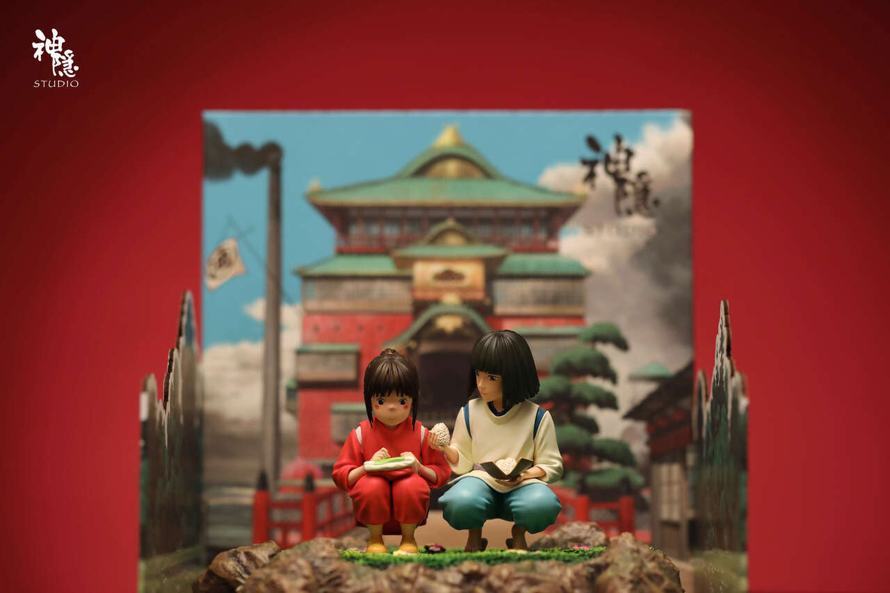 [Warehouse in Stock] Shen Yin Studio - Statue - Spirited Away - Meet the series Spirited Away Healing Magic Rice Balls ogino chihiro & Nigihayami Kohakunushi