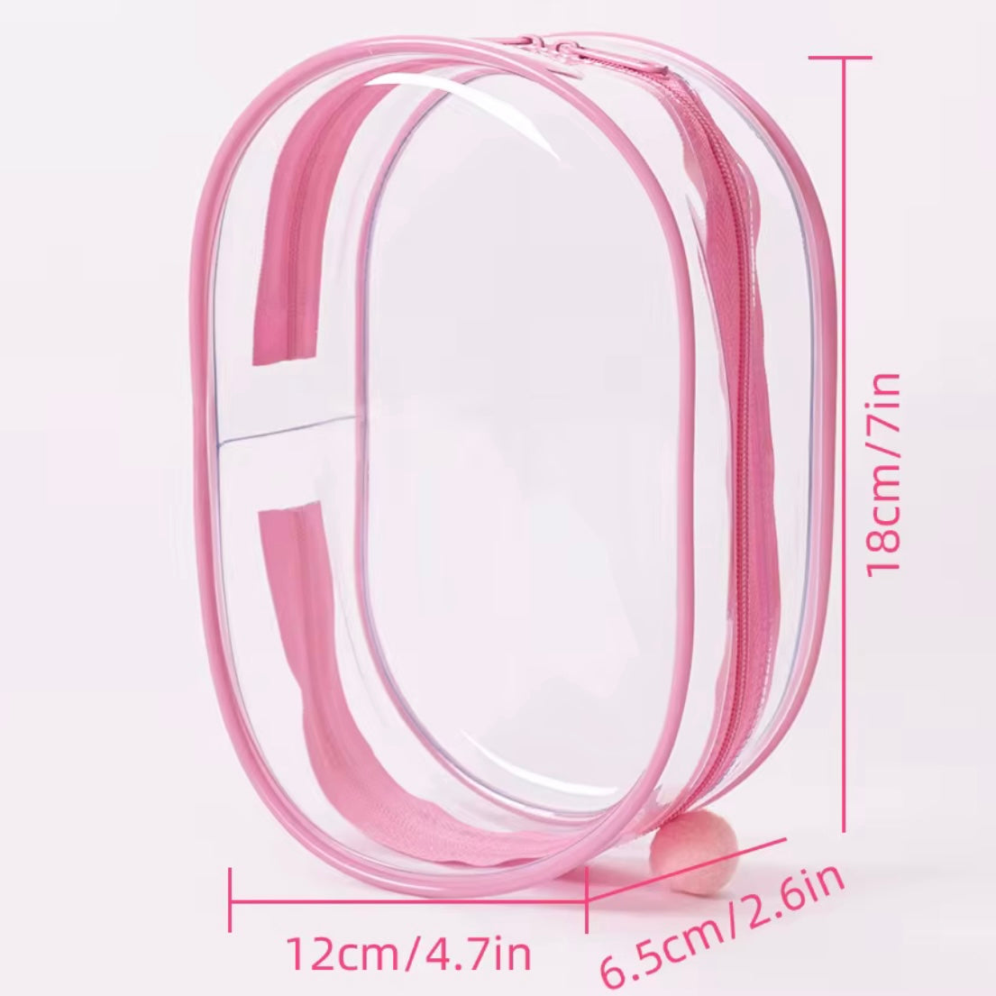 PVC Bag/Case/Protector with Keychain and pompon for Labubu