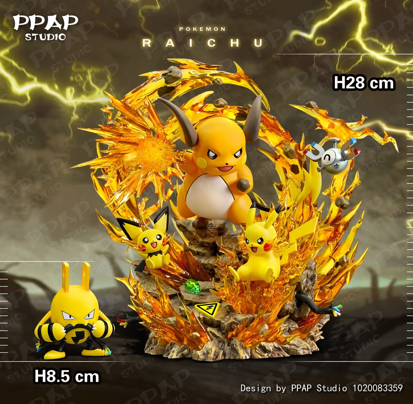 [Warehouse in Stock] PPAP Studio - Statue - Pokémon - Pikachu Family