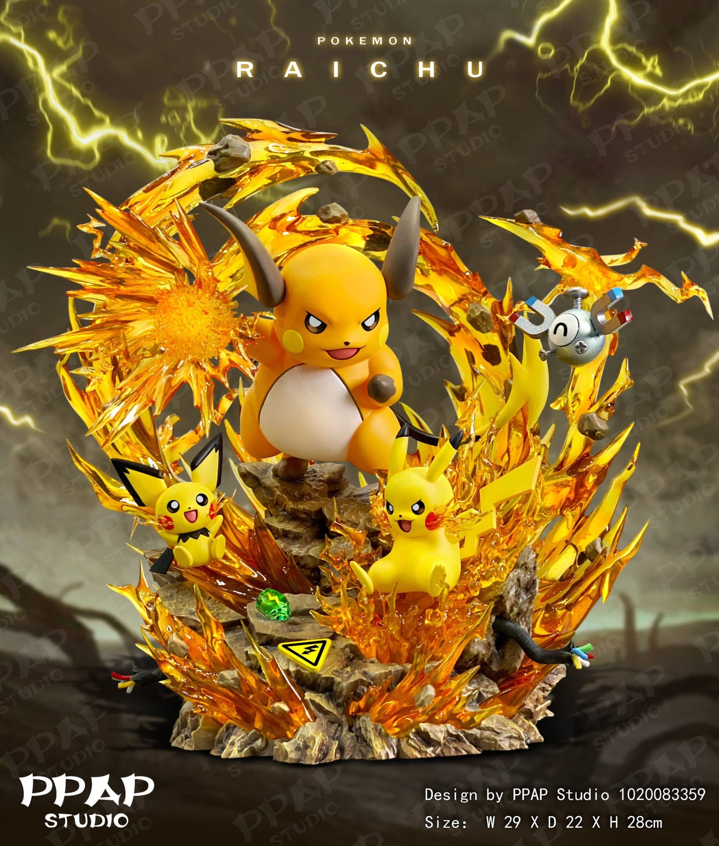 [Warehouse in Stock] PPAP Studio - Statue - Pokémon - Pikachu Family