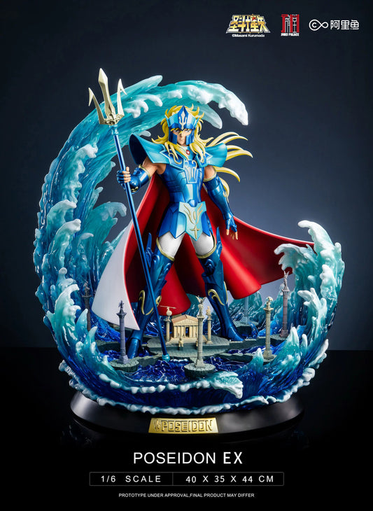 [Pre-Order] Jimei Palace studio - Statue - Saint Seiya - Poseidon EX(Blue) with LED (Licensed)