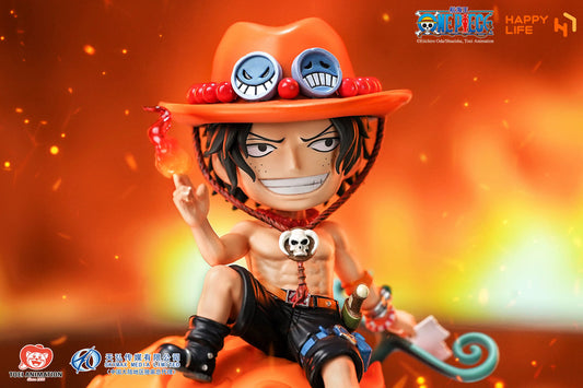 [Warehouse in Stock] HAPPY LIFE Studio - Statue - One Piece Devil Fruit Series: Ace Voice-Activated Night Light (Licensed)