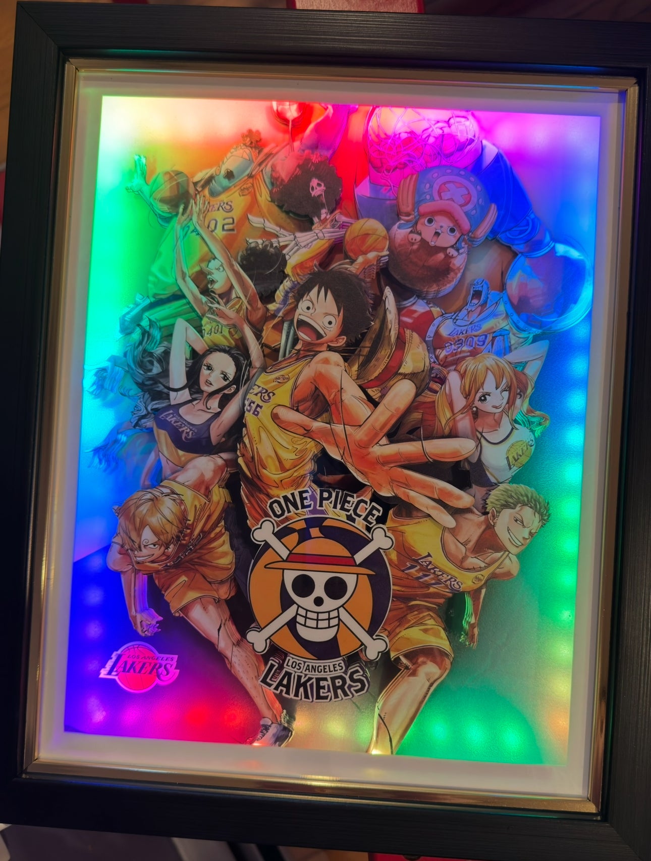(In-Stock)ONE PIECE-LA Lakers - Handmade Multilayer 3D paper carving Wall Art