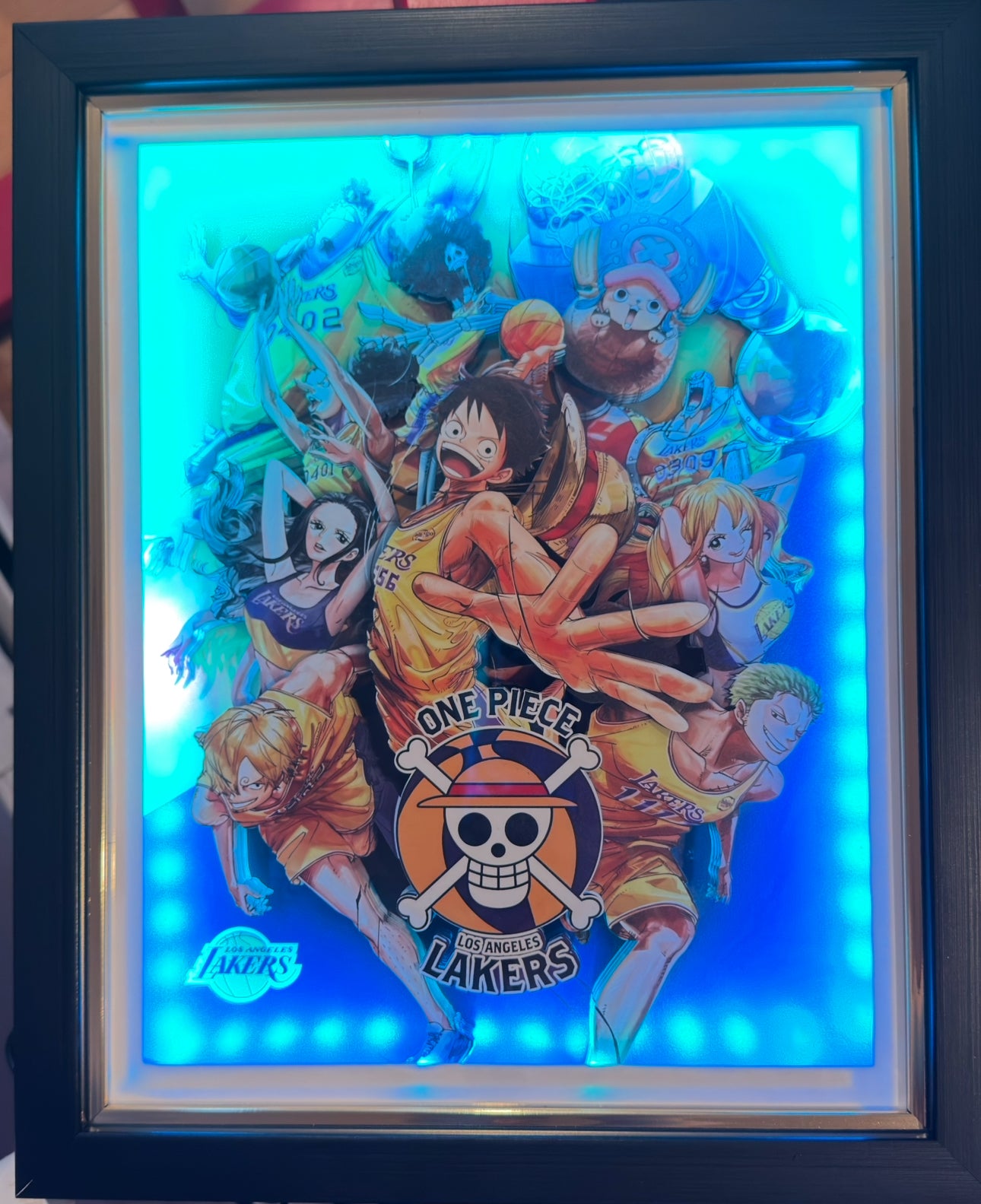 (In-Stock)ONE PIECE-LA Lakers - Handmade Multilayer 3D paper carving Wall Art