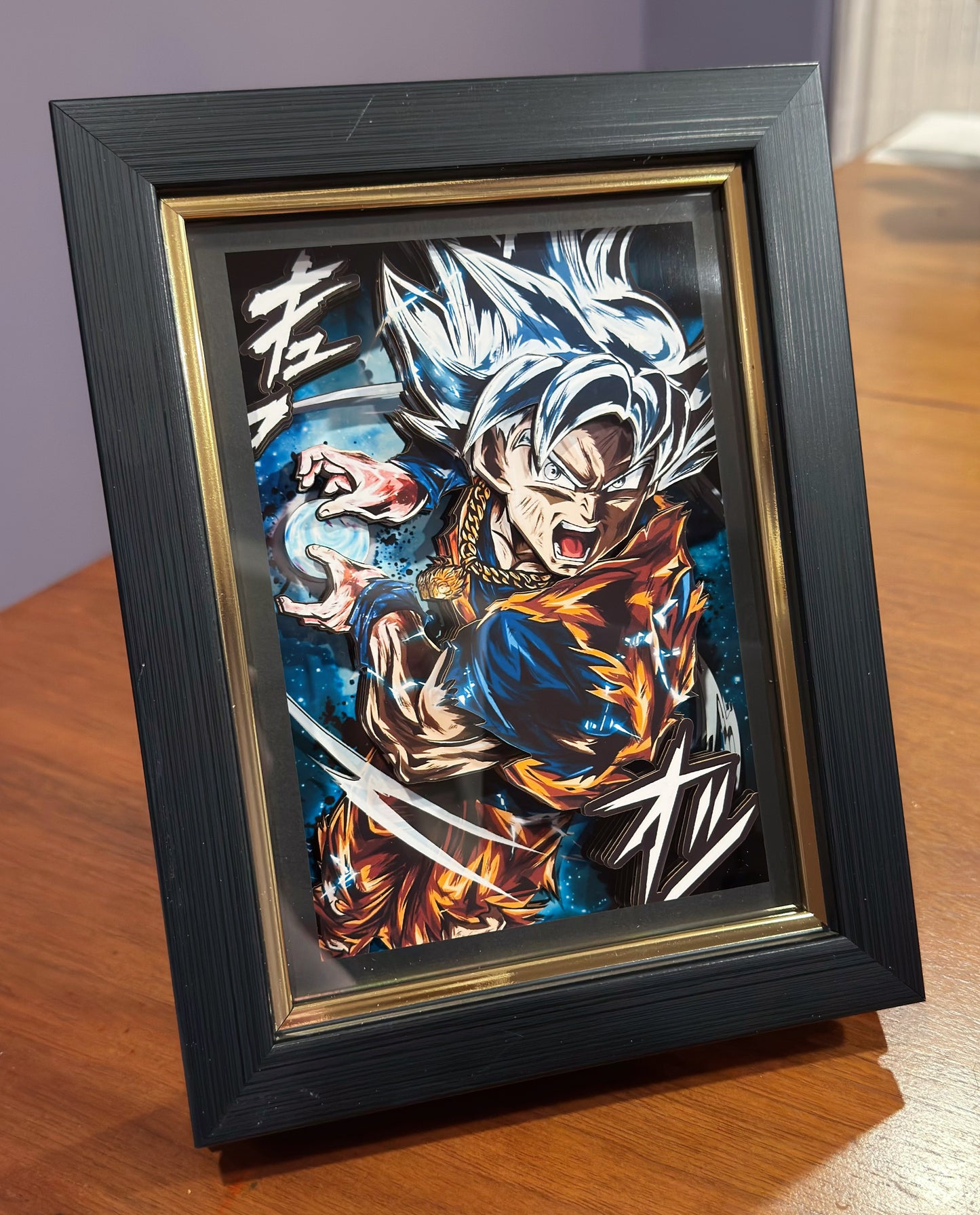 (In-Stock)Master Ultra Goku-Handmade Multilayer 3D paper carving Wall Art