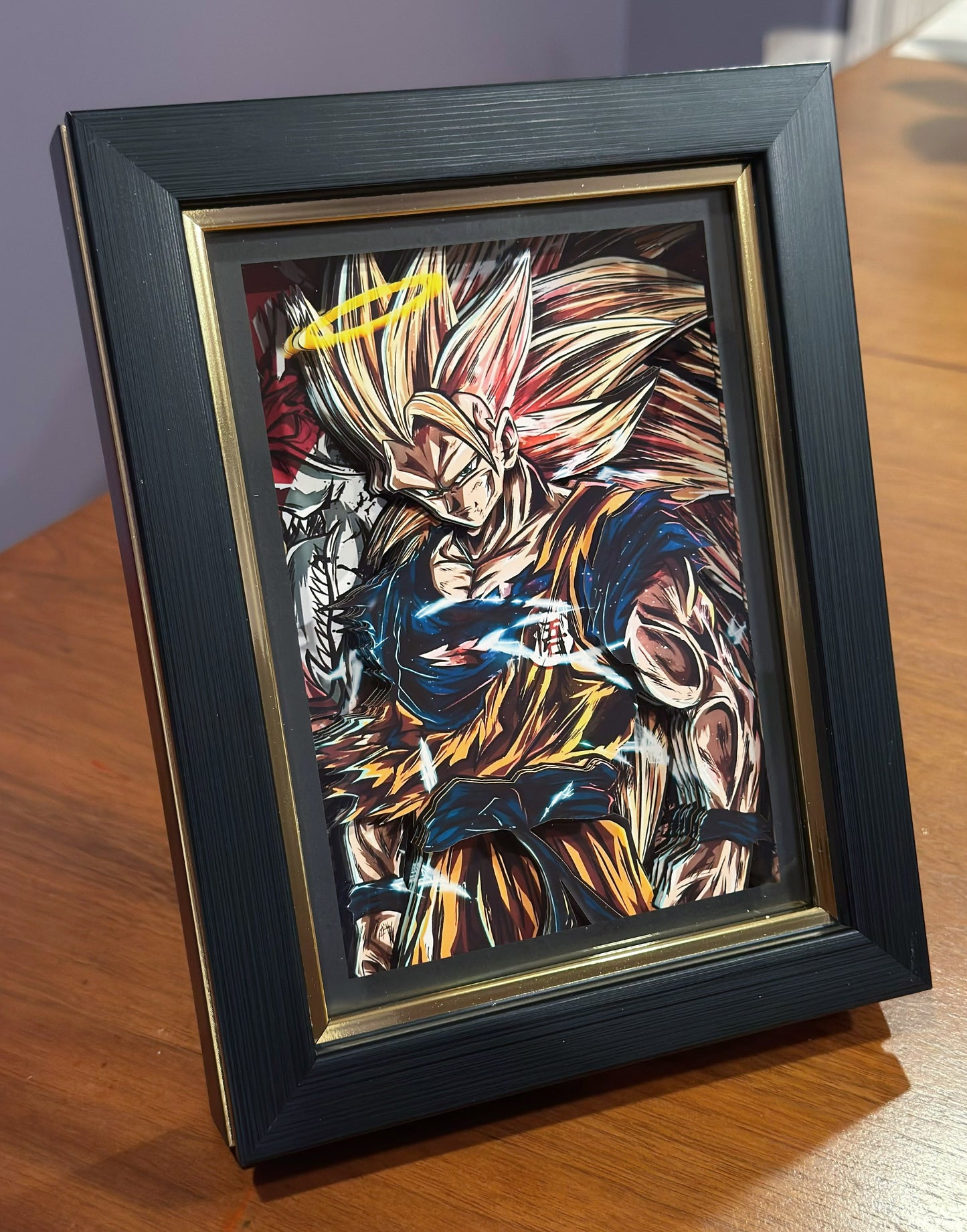 (In-Stock)DragonBall -Goku -Handmade Multilayer 3D paper carving Wall Art
