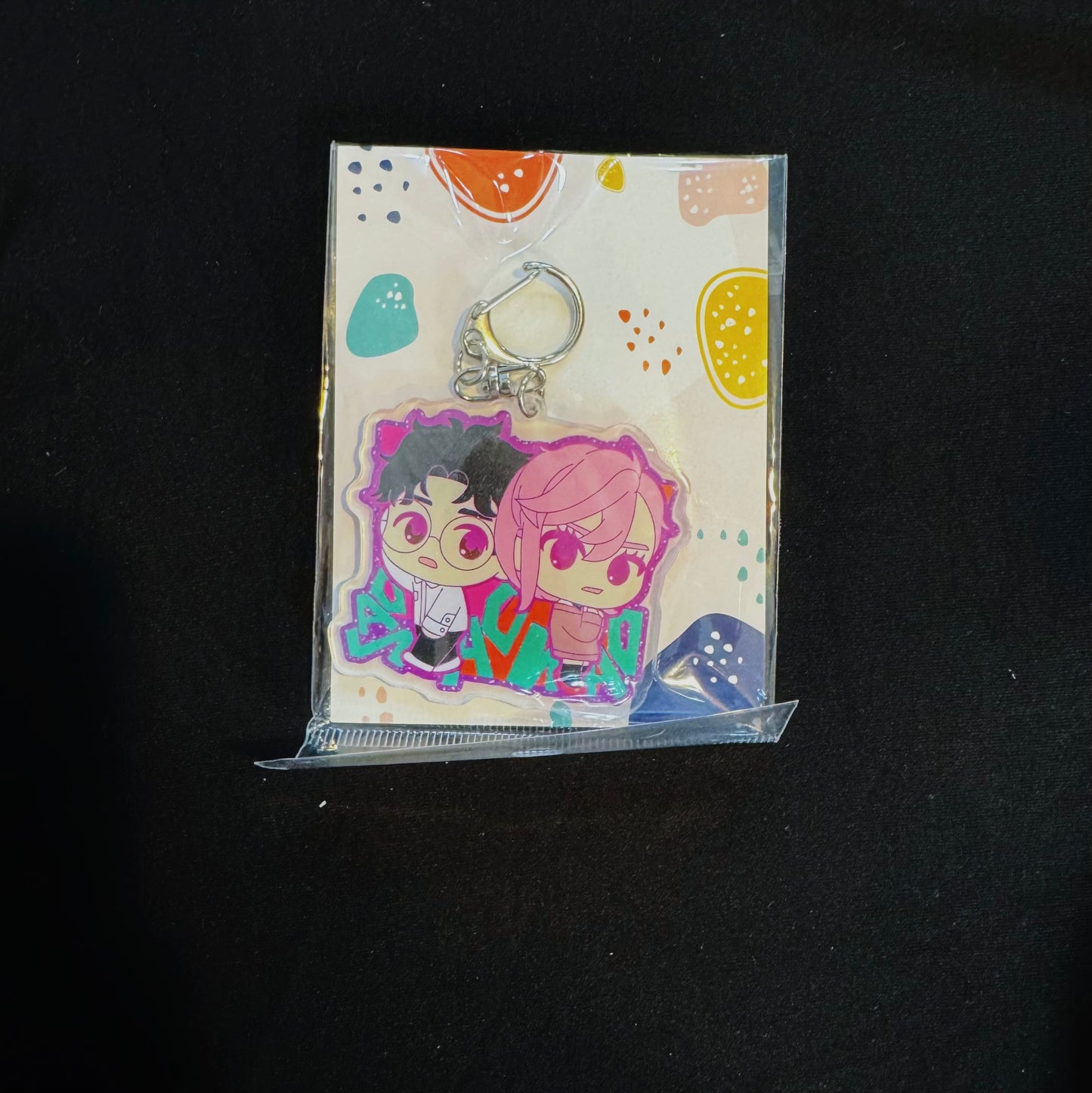 illustbyyui - Dan Da Dan - keychains - Ken Takakura and Aira Shiratori