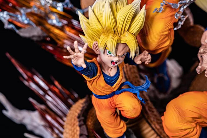 [US in stock] Hero Belief Studio - Statue - Dragon Ball - Saiyan Collection Super Saiyan3 Goku & Gohan & Goten