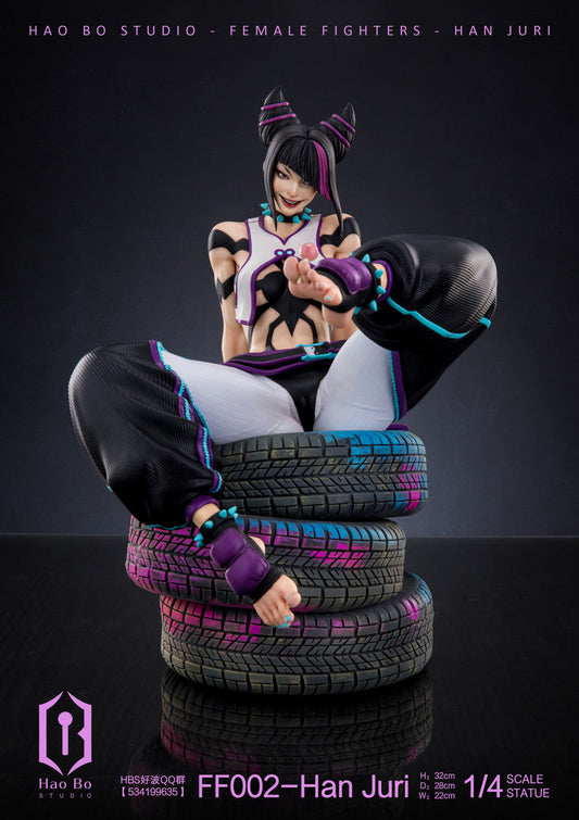 [Warehouse in Stock] HAO BO Studio - Statue - 1/4 Statue Female Fighter FF002 Juri 2.0