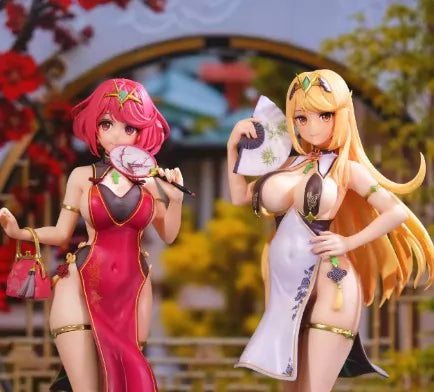 [Warehouse in Stock] TOUFOU figure Studio - Statue - Xenoblade Chronicles - Cheongsam Pyra and Mythra