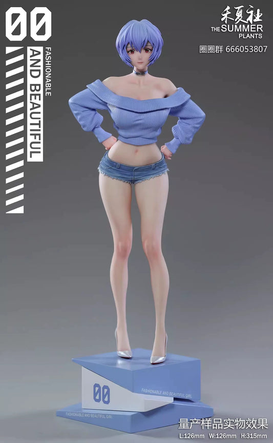 [Warehouse in Stock] THE SUMMER PLANTS Studio - Statue - Neon Genesis Evangelion Summer Girlfriend Series School Girl Rei Ayanami