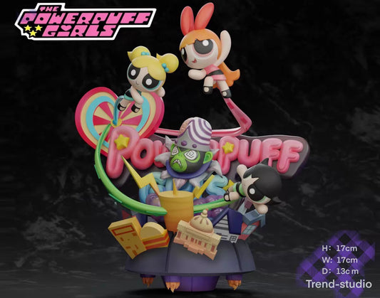 [Warehouse in Stock] Chao She Studio - Statue - The Powerpuff Girls VS Mojo Jojo (Regular Ver.)