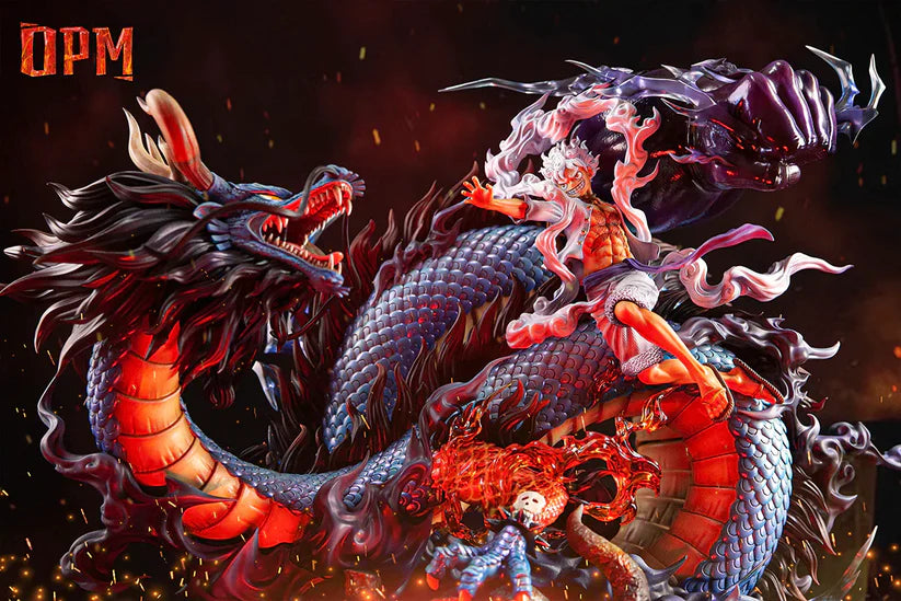 [Warehouse in Stock] OPM Studio - Statue - One Piece - Nika Luffy VS Kaido Dragon
