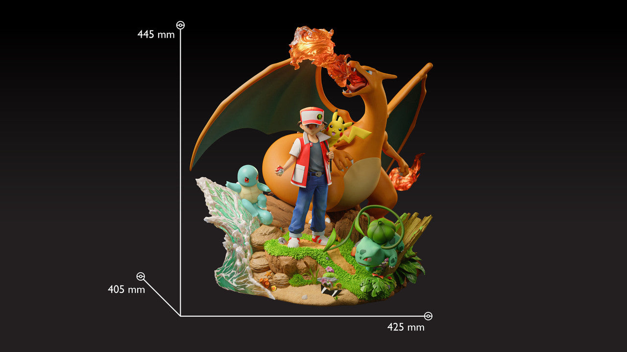 [Pre-Order] Black Swan Collectibles - Statue - Pokémon - Ash Diorama & Red Diorama