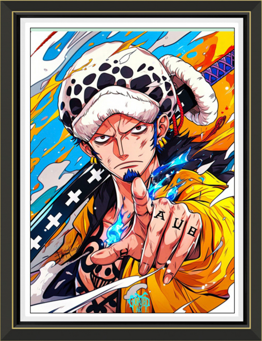 (Pre-Order)One Piece-Law- Handmade Multilayer 3D paper carving Wall Art