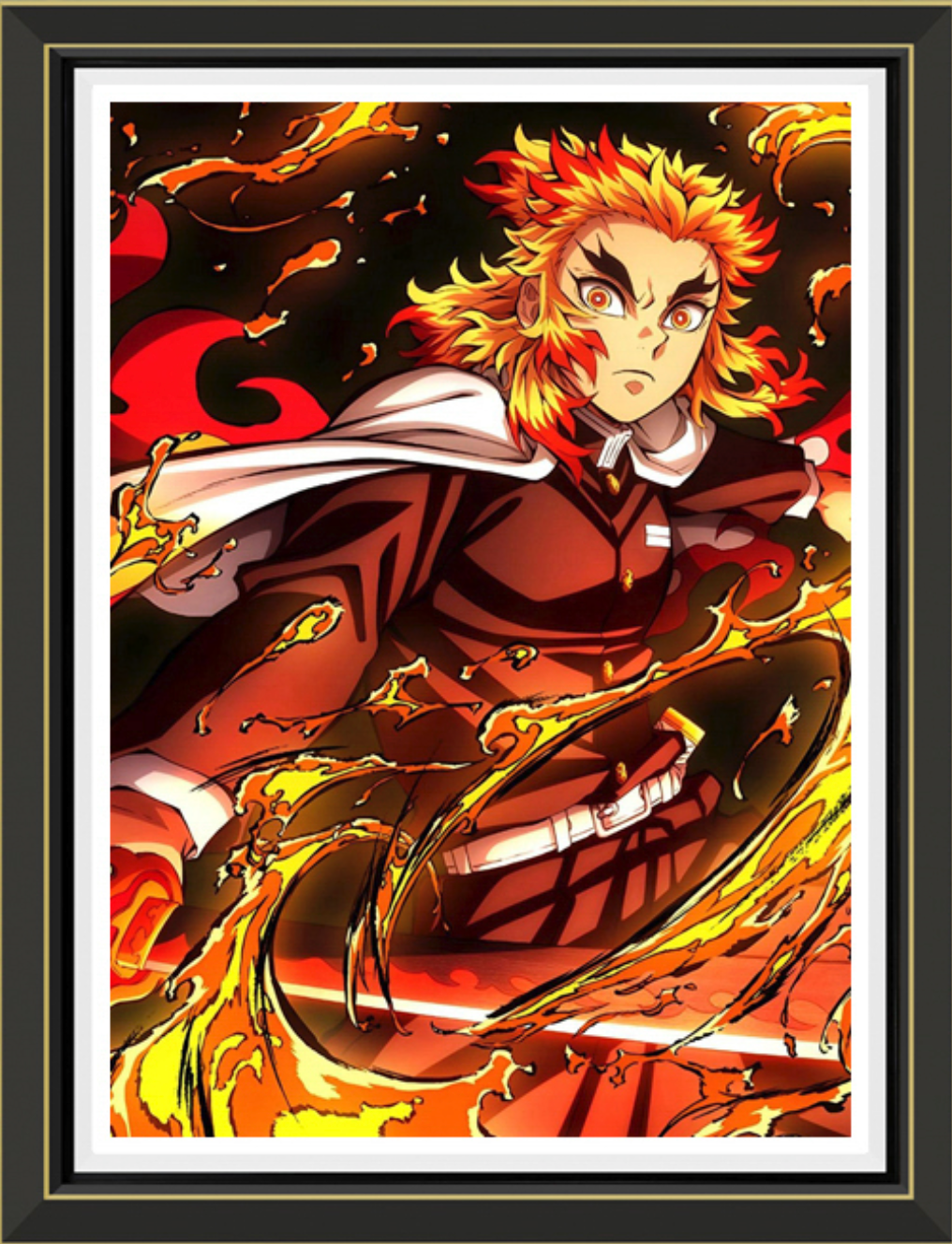 (Pre-Order)Demon Slayer-Rengoku Kyoujurou-Handmade Multilayer 3D paper carving Wall Art
