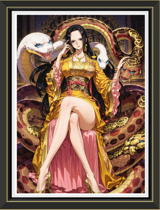 (Pre-Order)One Piece-Boa Hancock- Handmade Multilayer 3D paper carving Wall Art
