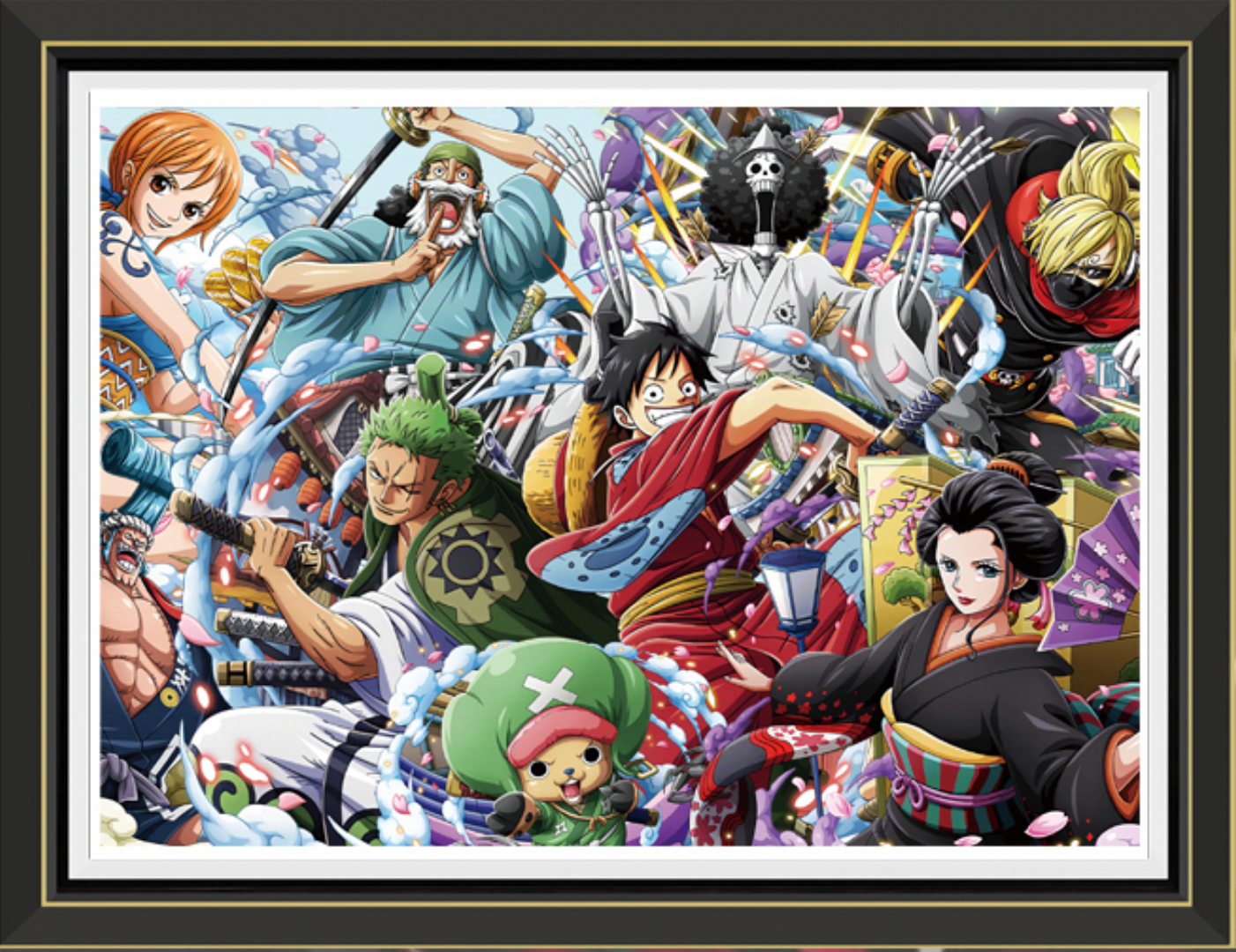 (Pre-Order)One Piece-Wano Country -Handmade Multilayer 3D paper carving Wall Art