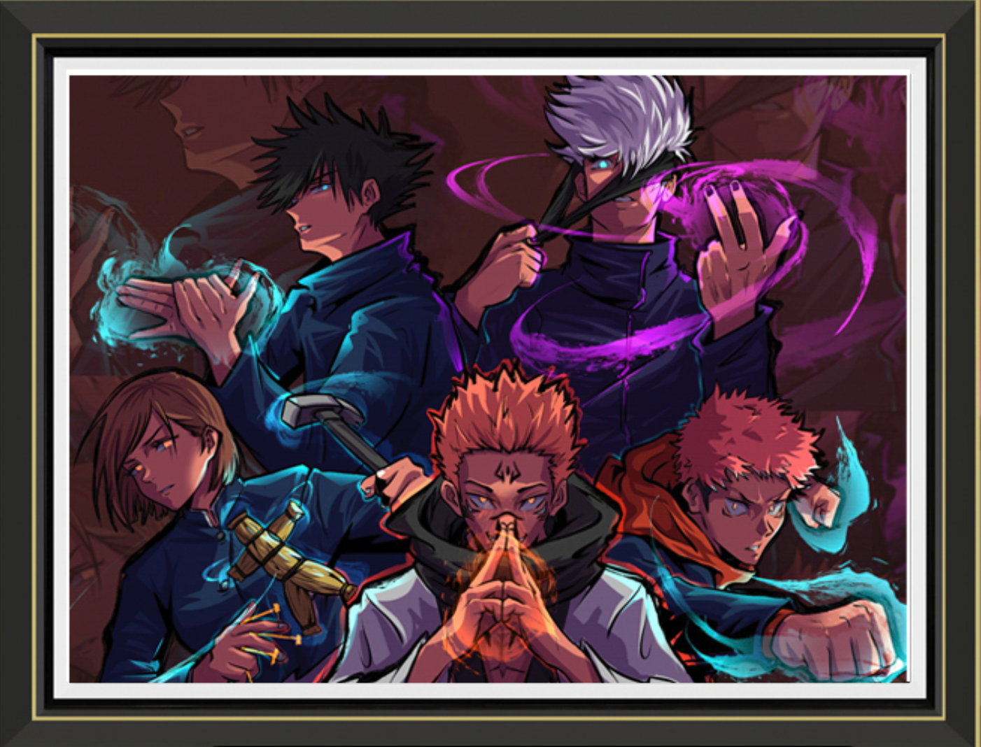 (Pre-Order)Jujutsu Kaisen-Handmade Multilayer 3D paper carving Wall Art