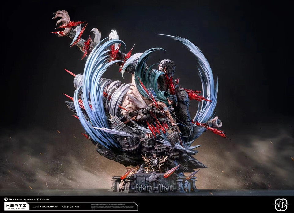 [Warehouse in Stock] Hertz Studio  - Statue - Attack on Titan - Levi vs Beast titan