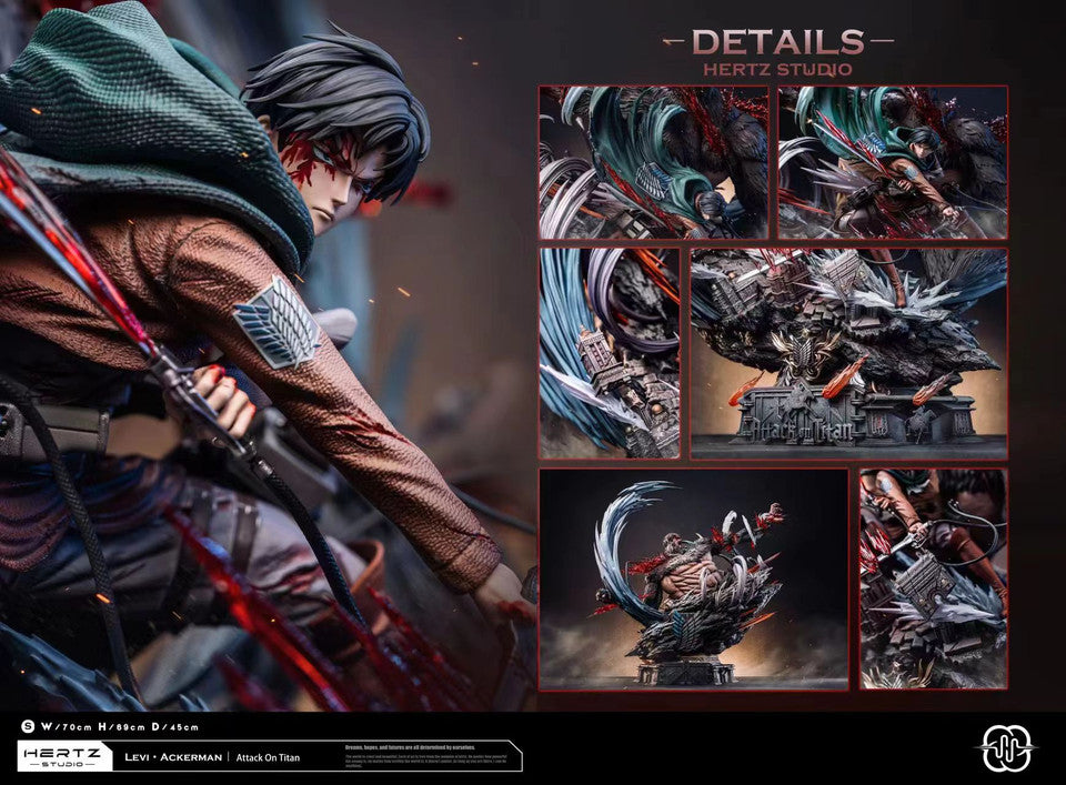 [Warehouse in Stock] Hertz Studio  - Statue - Attack on Titan - Levi vs Beast titan