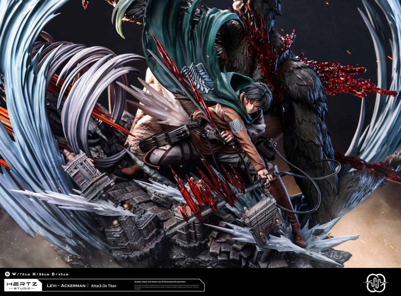 [Warehouse in Stock] Hertz Studio  - Statue - Attack on Titan - Levi vs Beast titan