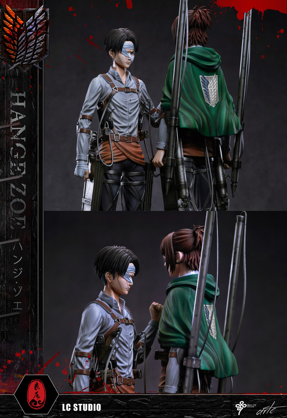 [Warehouse in Stock] LC Studio - Statue - Attack On Titan - Levi & Hange Zoe