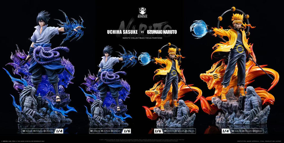 [Pre-Order] ATELIER DE KONOHA Studio - Statue - Naruto - Light Sculpture Series Uzumaki Naruto & Uchiha Sasuke