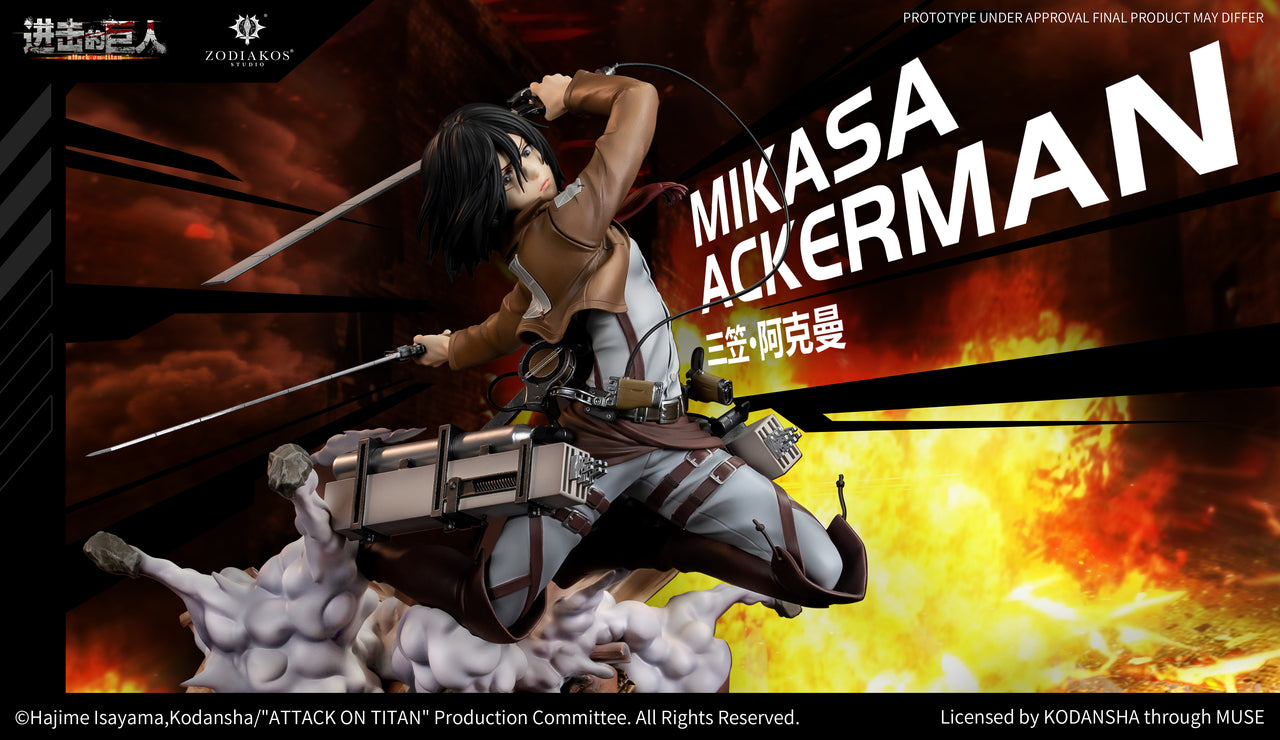 [Warehouse in Stock] Zodiakos Studio - Statue - Attack on Titan - Mikasa Ackerman (Licensed)