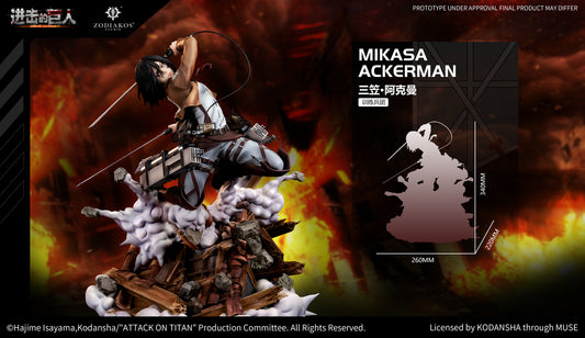 [Warehouse in Stock] Zodiakos Studio - Statue - Attack on Titan - Mikasa Ackerman (Licensed)