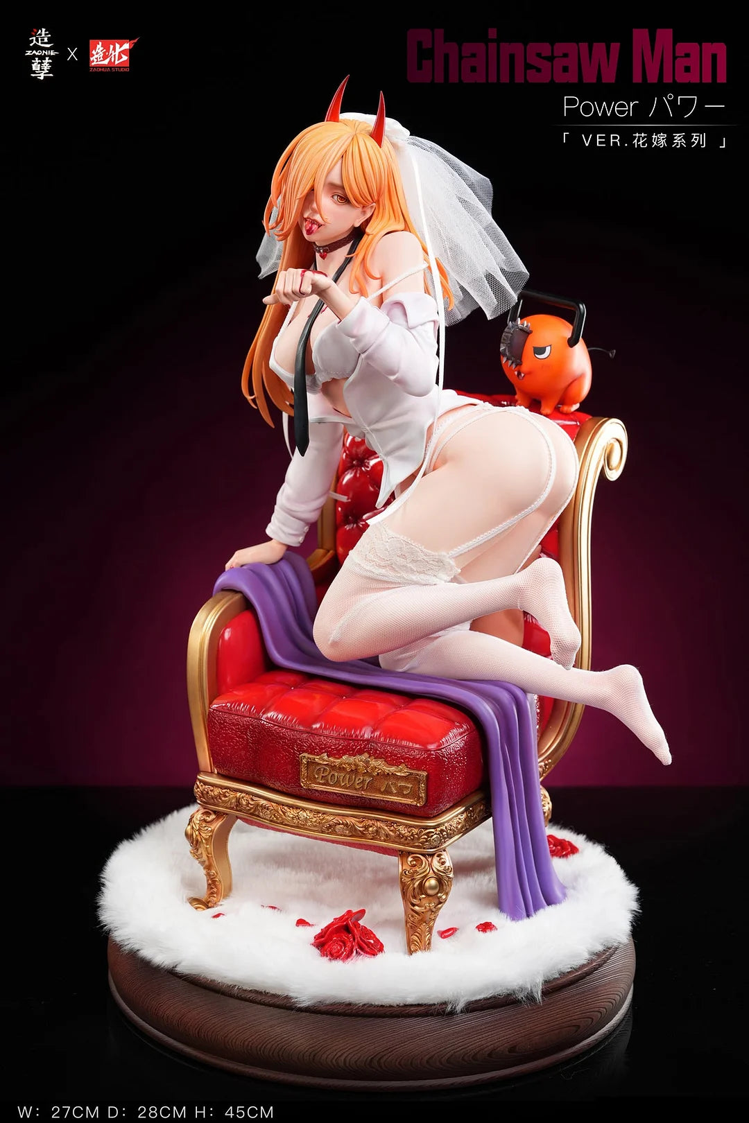 [Warehouse in stock] Zao Hua x Zao Nie Studio - Statue - Chainsaw Man - Wedding ver. Power & Pochita