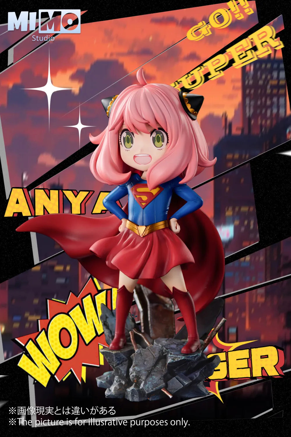 [Warehouse in Stock] Mimo Studio - Statue - Spy x Family - Anya cos Super Girl