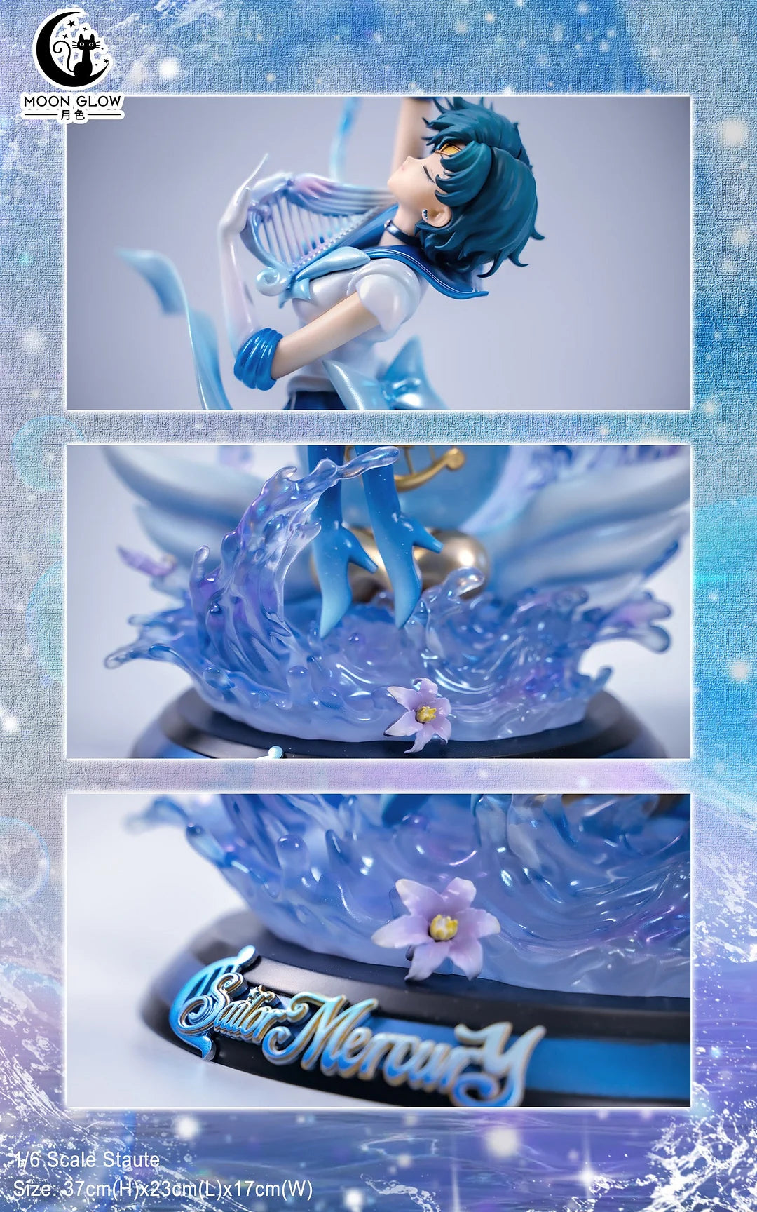 [Warehouse in Stock] Moon Glow Studio - Statue - Sailor Moon - Sailor Mercury Mizuko Ami