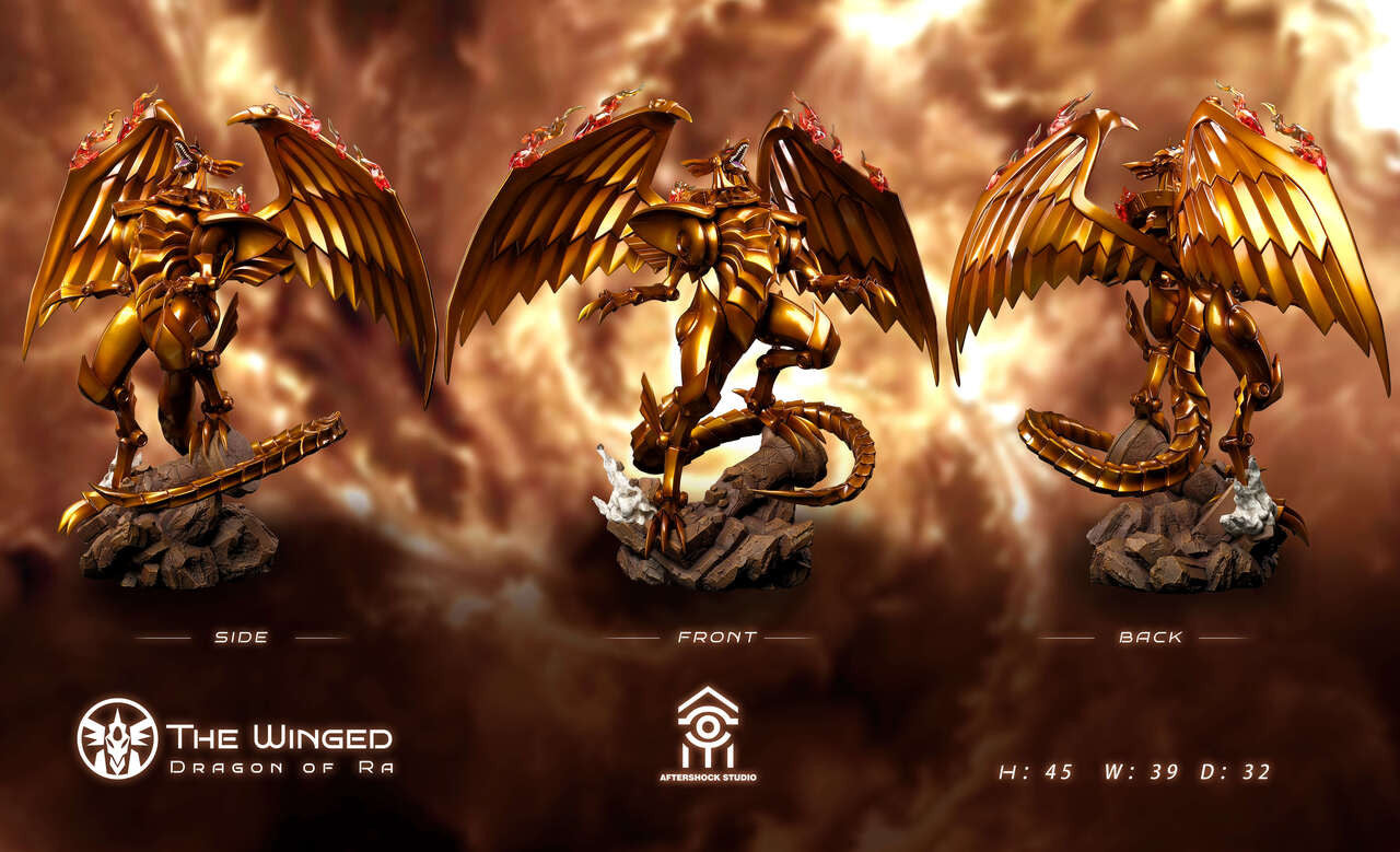 [Warehouse in Stock] Aftershock Studio - Statue - Yu-Gi-Oh! The Winged Dragon of Ra & Marik Ishtar