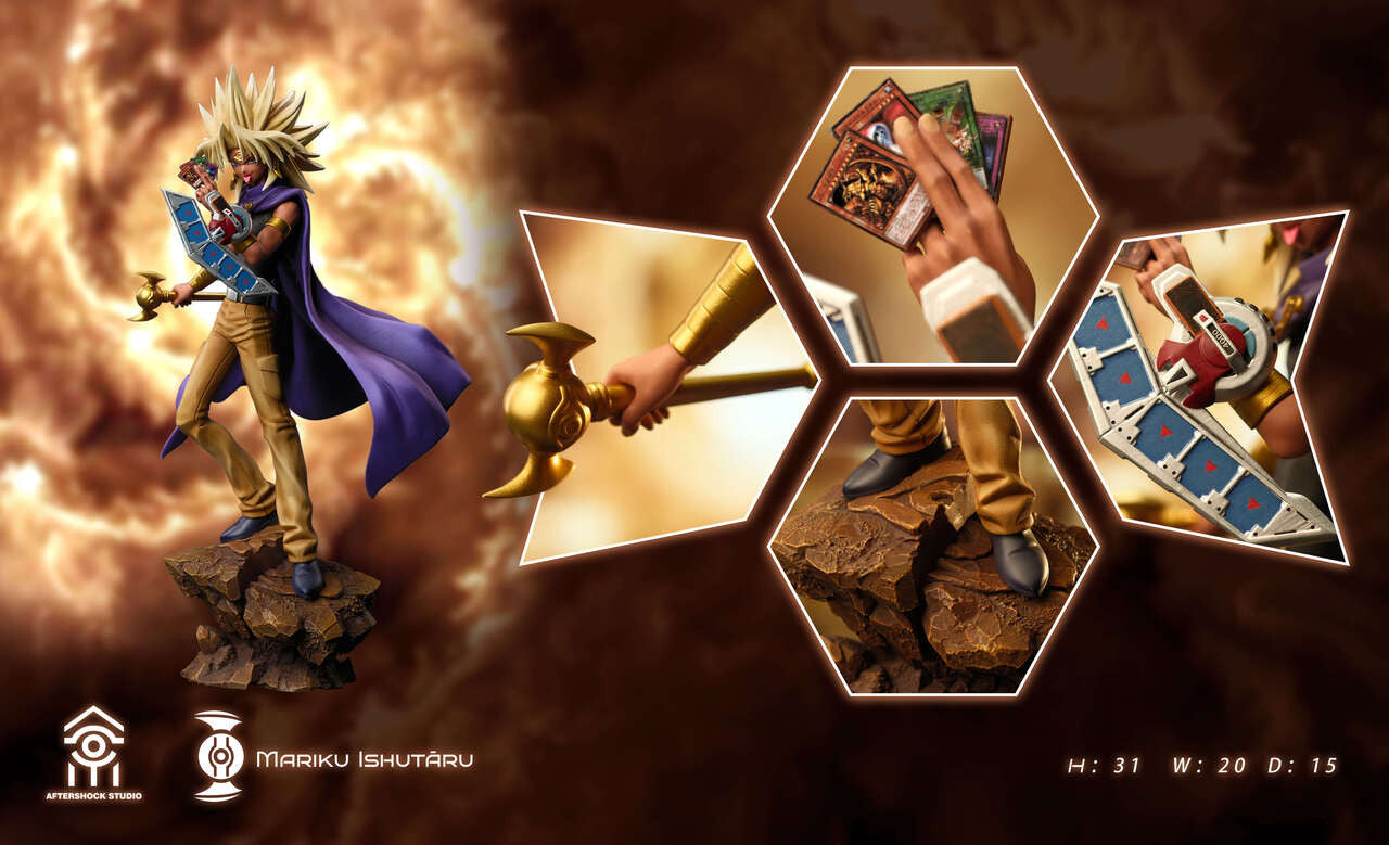 [Warehouse in Stock] Aftershock Studio - Statue - Yu-Gi-Oh! The Winged Dragon of Ra & Marik Ishtar