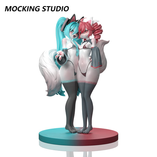 [Warehouse in Stock] Zhu Yi Wan Jia Studio - Statue - Project Sekai - Furry Hatsune Miku X Kasane Teto (Licensed)