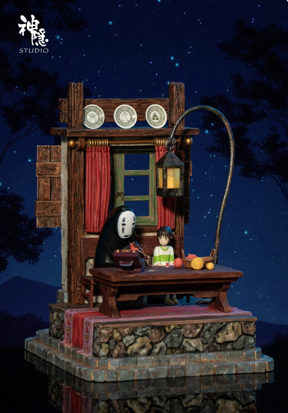 [Warehouse in Stock] Shen Yin Studio - Statue - Spirited Away - Silhouette Moment Series Spirited Away No-Face Man & Chihiro Ogino
