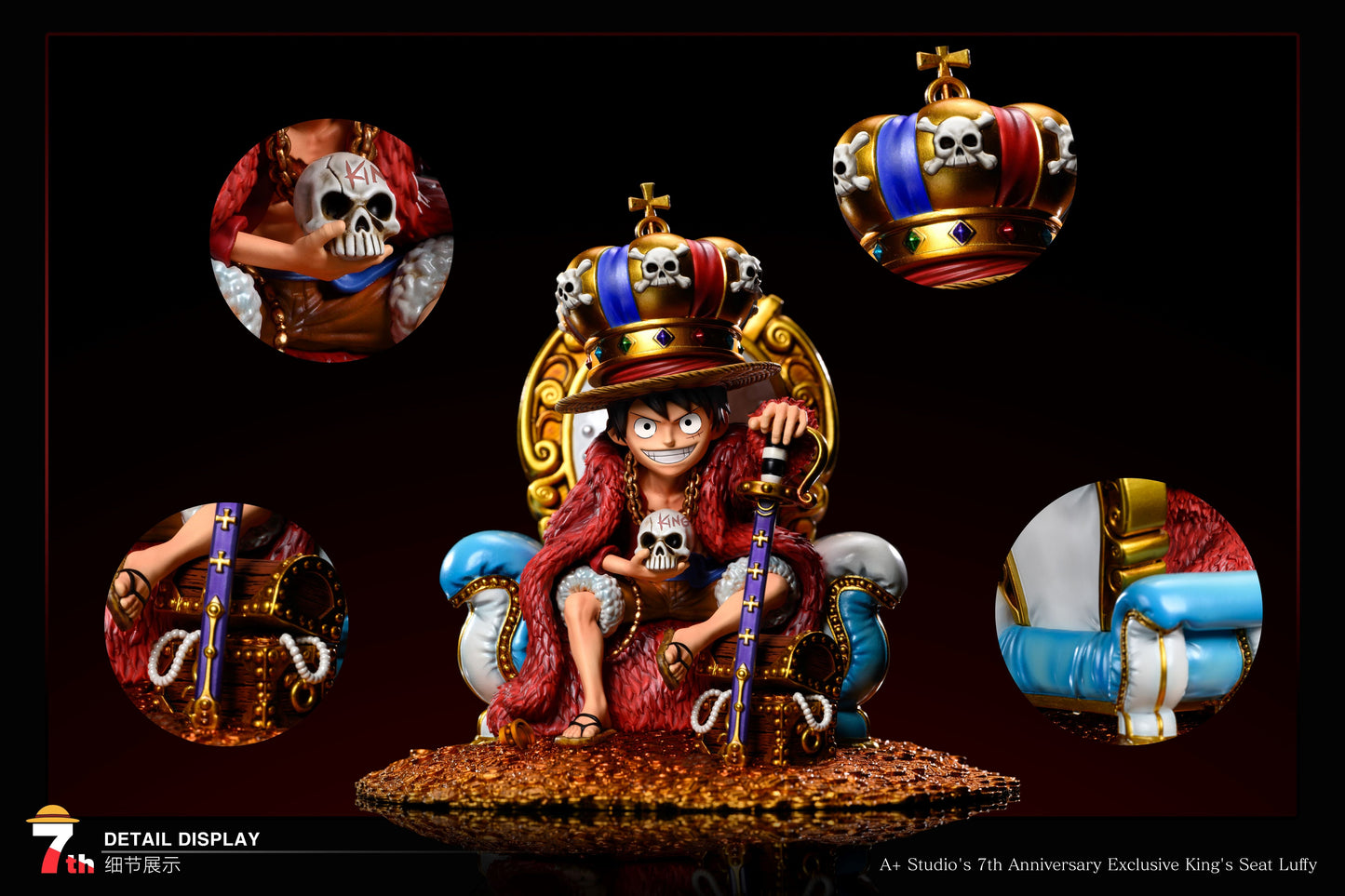 [In stock] A+ Studio - Statue - One Piece - 7th Anniversary Commemorative Edition Throne Luffy