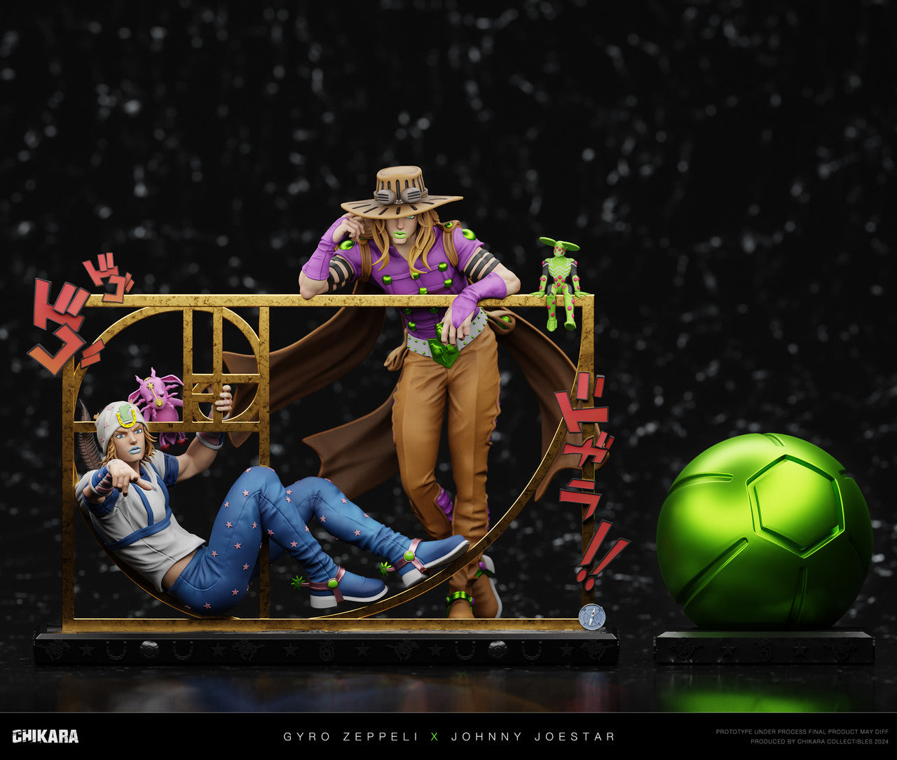 [Pre-Order Closed] CHIKARA Studio  - Statue - JOJO's Bizarre Adventure - SBR Johnny Joestar & Gyro Zeppeli