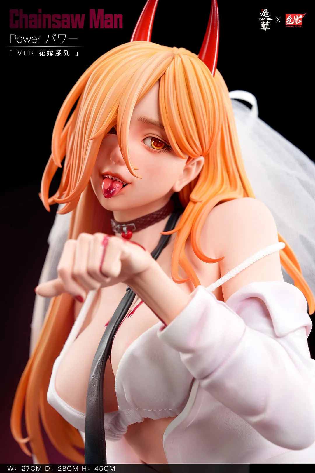[Warehouse in stock] Zao Hua x Zao Nie Studio - Statue - Chainsaw Man - Wedding ver. Power & Pochita