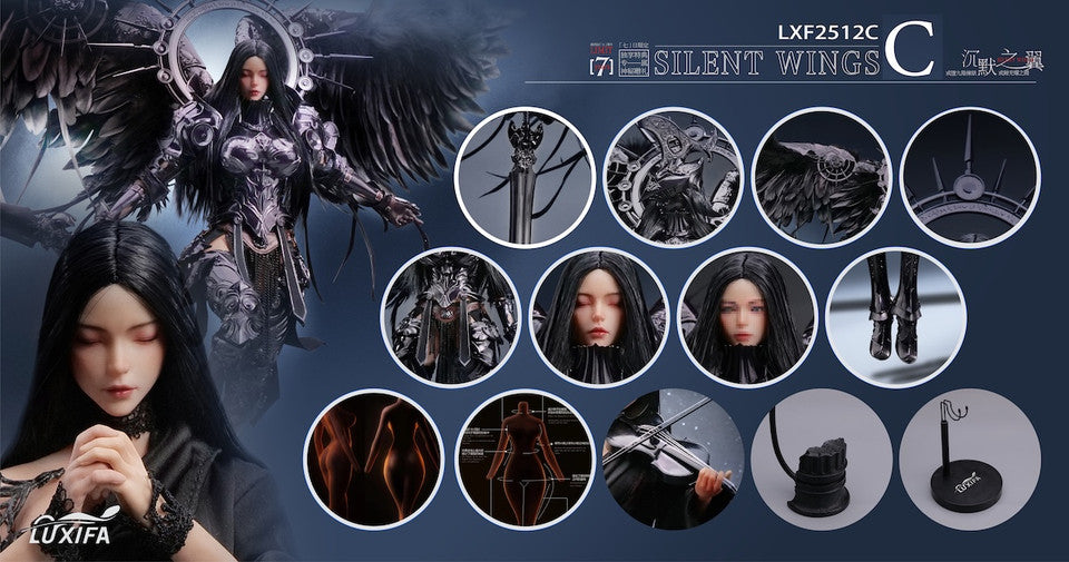 [Pre-Order Closed] LUXIFA Studio - Action Figure - Original - 1/6 Scale 7th Anniversary Limited Edition Silent Wings Dark Angel & Soloist LXF2512 (Licensed)