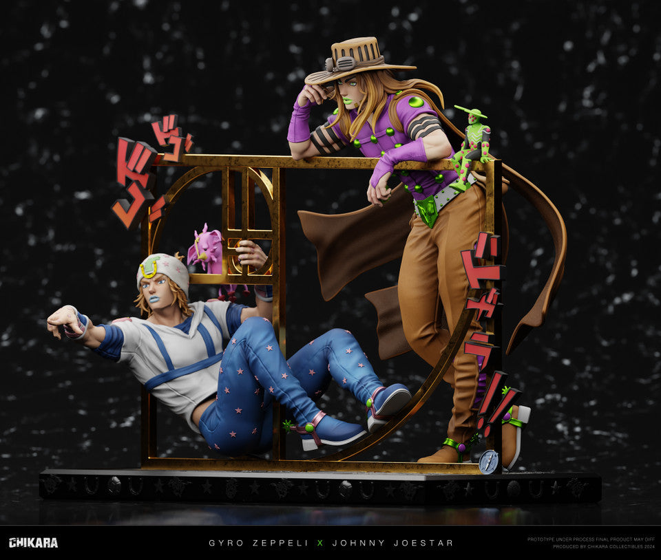 [Pre-Order Closed] CHIKARA Studio  - Statue - JOJO's Bizarre Adventure - SBR Johnny Joestar & Gyro Zeppeli