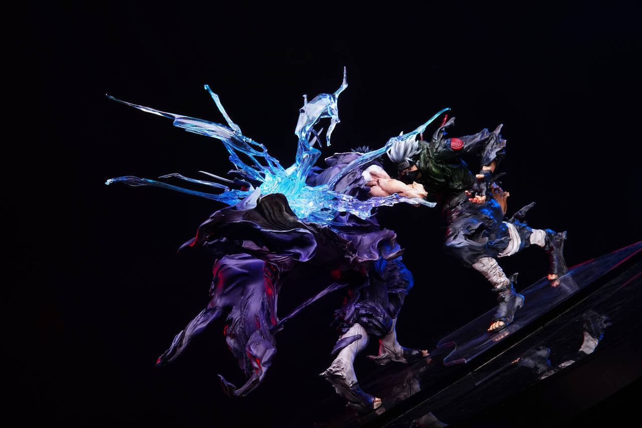 [Warehouse in Stock] Iron Curtain Studio - Statue - Naruto Battle Series 1 Kakashi and Obito's Fateful Duel