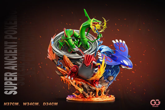 [Warehouse in Stock] GuGu Studio - Statue - Pokémon Hoenn Region Super-ancient Pokémon Kyogre & Groudon & Rayquaza