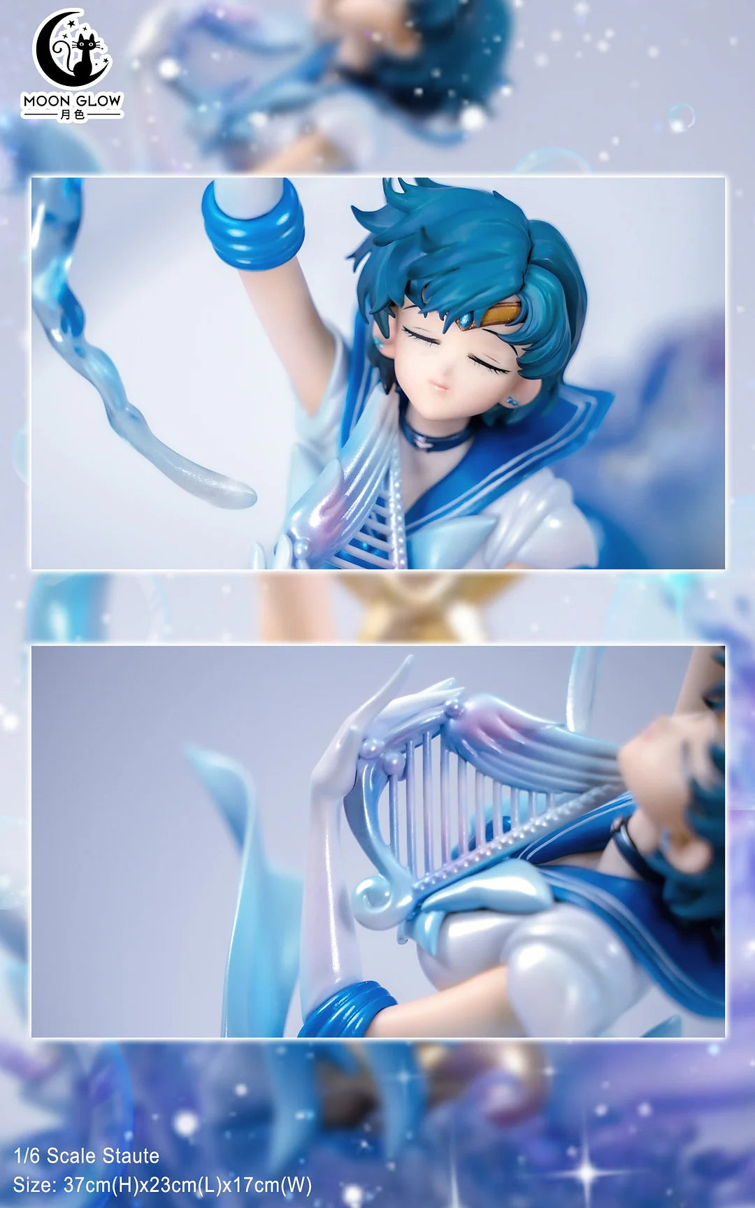 [Warehouse in Stock] Moon Glow Studio - Statue - Sailor Moon - Sailor Mercury Mizuko Ami