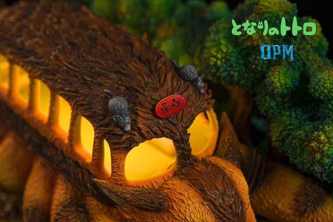 [Warehouse in Stock] Bundle 2-in-1 Ver. - OPM Studio - Statue - Hayao Miyazaki Desktop Little Scene Series 004 Totoro Bus Stop with LED - My Neighbor Totoro